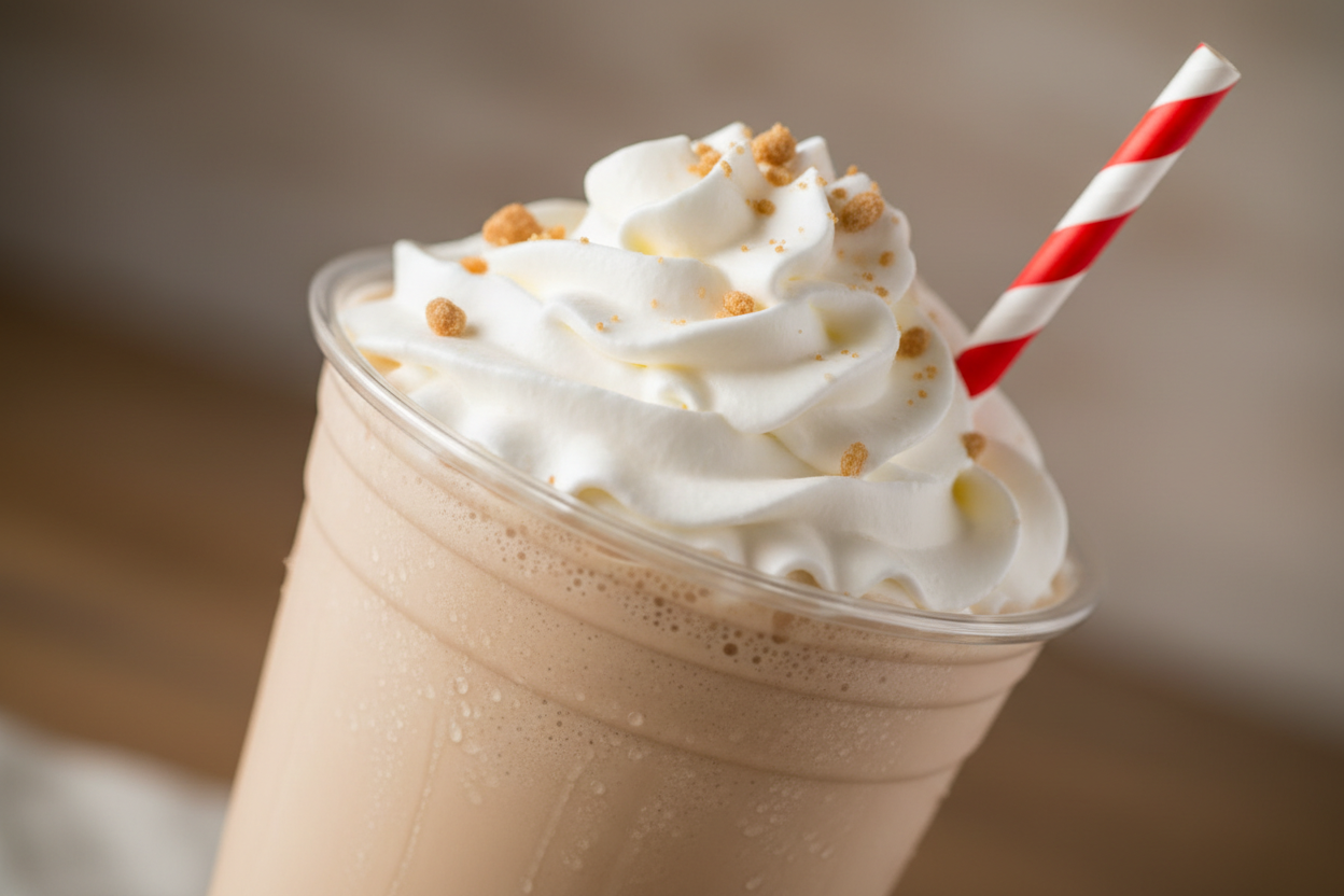 malt in a plastic cup